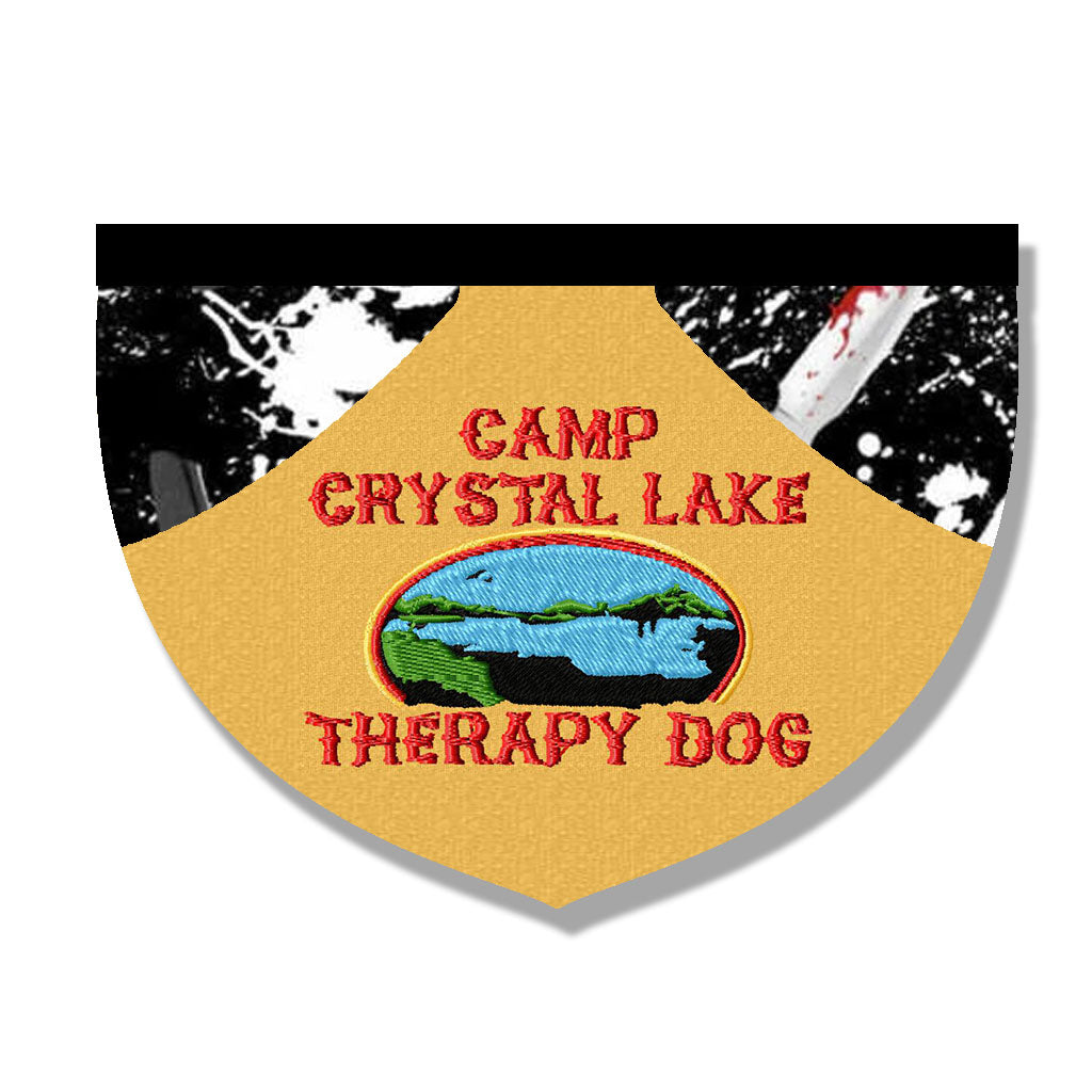 Camp Crysal Lake Therapy Pets reversible embroidered bandana