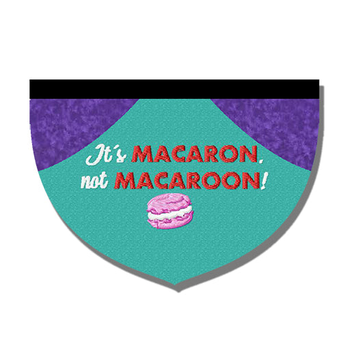 It's macaron not macaroon funny reversible embroidered dog bandana